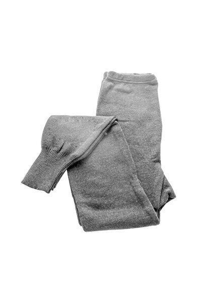 Zeynep Büyükbay Μάλλινο ύφασμα κάτω κολάν εσώρουχο γκρι