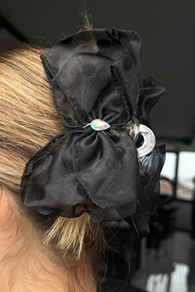 TAKIŞTIR Black Color Ribbon Figured Latch Buckle