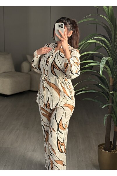 SELSAL Floral blouse and pants set