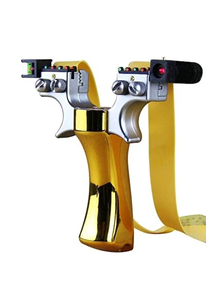 dalimag Praștie modernă cu bandă elastică puternică, aurie,