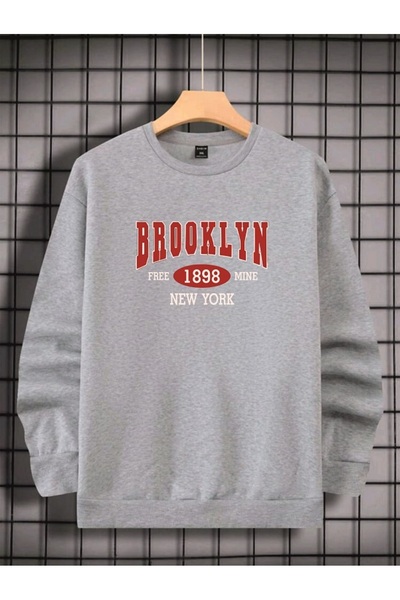 FAEL LİFE Zero Neck On Broklyn Imprimat pentru femei/bărbați Oversize