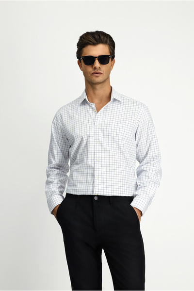 Kiğılı Cămașă în carouri din bumbac cu mânecă lungă