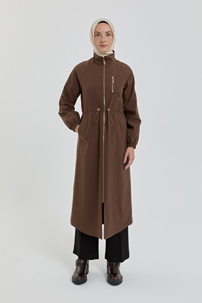 Nihan Beli Büzgülü Aksesuar Detaylı Kap Kahve