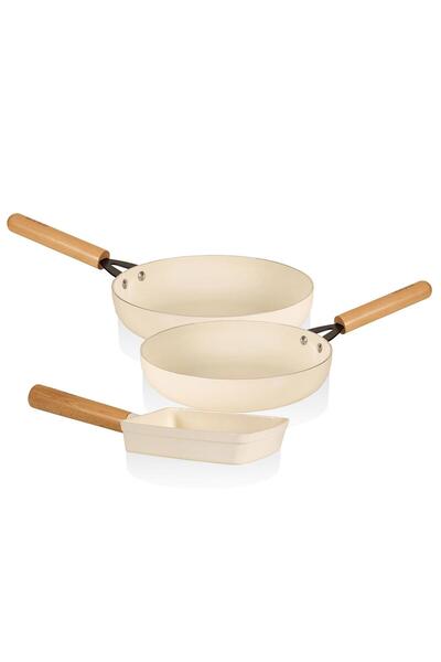 The Mia Cucina Di Mia Induction Base Ceramic Pan Set 3 Pieces
