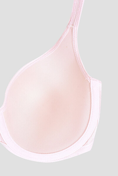 LOYA Pink Soft Cotton Covered Unpadded Bra
