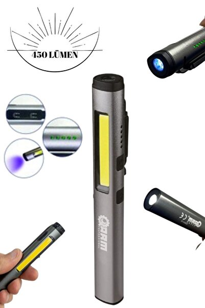Spech Power Arm 450 Lümen Kalem Fener Mıknatıslı Ultraviyole Işıklı fener