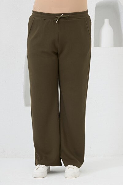 RMG Waist-Tied Plus Size Tracksuit Khaki