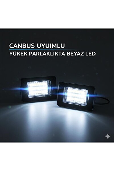 Space 12V Beyaz Canbus Plaka Altı Led Ampul (2'li Set)
