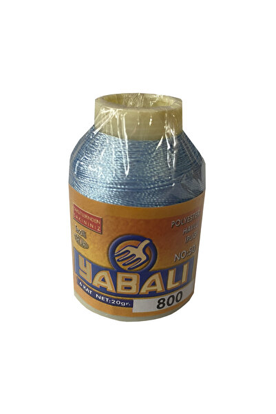 Yabalı Polyester Dikiş Dantel Nakış İpi 800 Bebe Mavisi 20 Gram 6 Kat No: 50