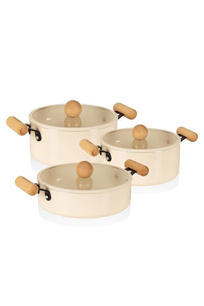 The Mia Cucina Di Mia Induction Base Ceramic Cookware Set 6 Pieces