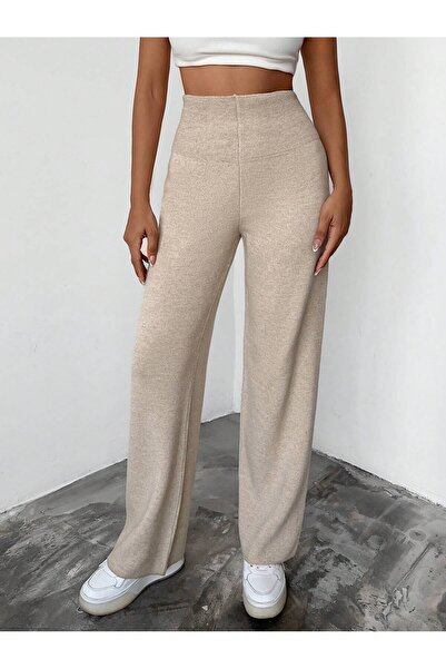 Paraf style Kadın Yüksek Bel Triko Pantolon