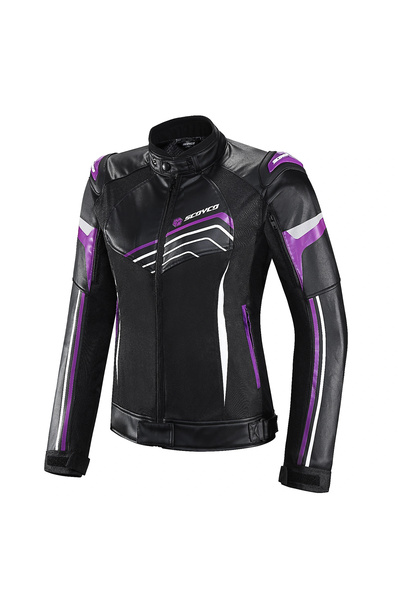 kuzey motor Jk153W Purple 4 Season Women's Leather Coat