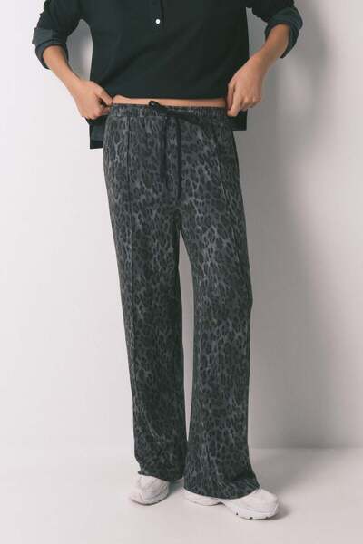 Women'secret Long gray animal print trouser