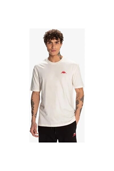 Kappa Authentic Space Jump Men's White Round Neck T-Shirt