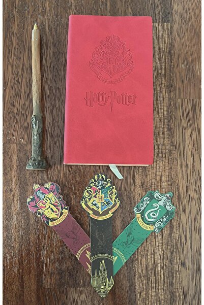 Miamantra مجموعة هدايا بتصميم هاري بوتر / دفتر جلدي مطرز لهاري بوتر، قلم على ...