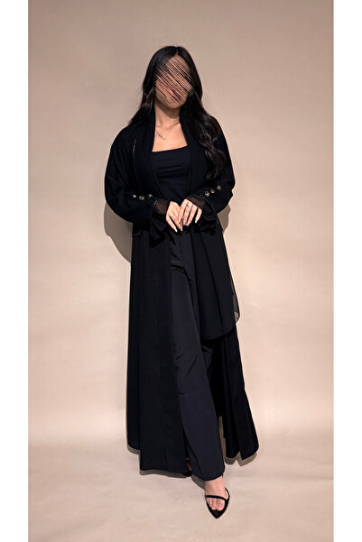 outline Chiffon sleeve abaya