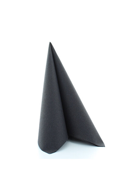 Mank Șervețele de masă festive Linclass - Negre / 40 x 40 cm / 12 buc