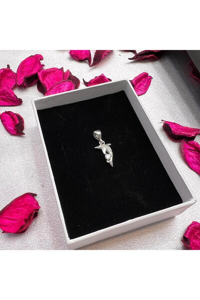 Victoria Yunus Figürlü Kadın Kolye Ucu 925 Ayar Gümüş Zirkon Taşlı