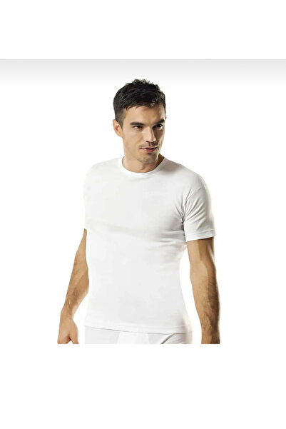 Namaldı Men's Ribbed Fabric Cotton Thin Boned Zero-Collar Short Sleeve Underw...