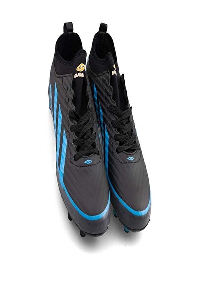 iskarpino Black Sax Lace-Up Men's Football Boots with Socks