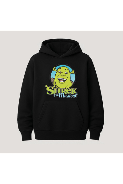 SVART WEAR سويت شيرت بقلنسوة من القطن بأكمام طويلة وجيوب على شكل الكنغر مطبوع...