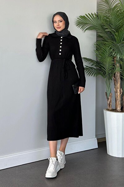 Hazamoda Rochie neagră din tricotaje Madonna