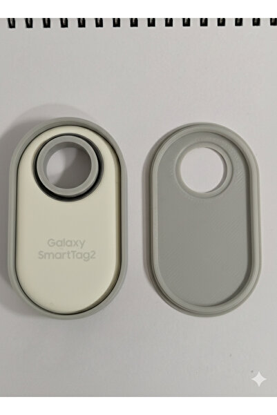 Kanem3D Samsung SmartTag 2 Uyumlu Sert Kapaklı Kılıf Gri