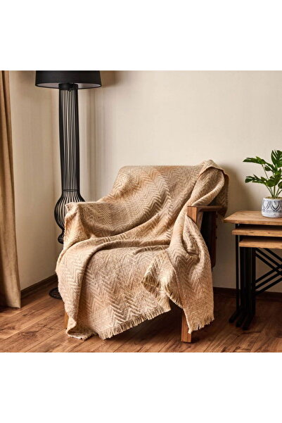 Evidea Soft Nevira Pamuklu Tv Battaniyesi - Bej - 130x170 cm