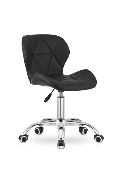 Leobert Scaun de birou, Artool, Avola, rotativ, piele ecologica, negru, 47.5x...