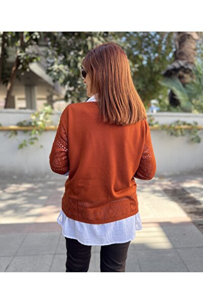 DenizEge Комплект от блуза и пуловер Cinnamon