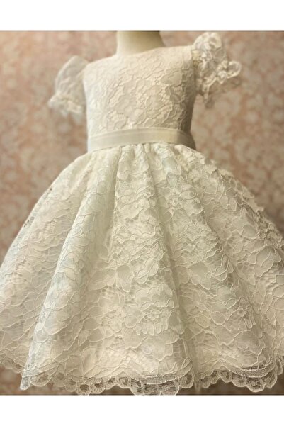 prenses tasarım atolyesi Krem rengi dantel elbisemiz