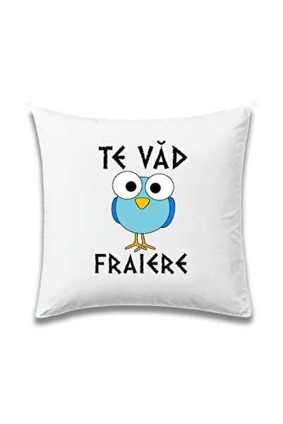 OEM Pernă personalizată cu mesajul „Te văd”, Betaprint, 40x40cm, satinată, albă