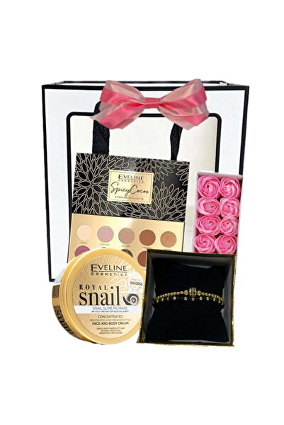 velve Pachet goldishold,femei,paleta de farduri,crema Royal Snail,10 trandafi...