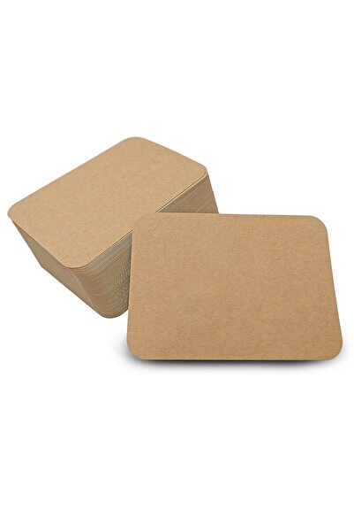 MK Ambalaj Pack of 100 Flash Cards A6 Size Unprinted Oval Cut Cards