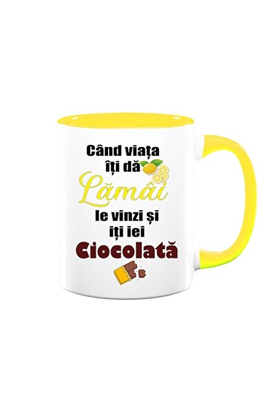 OEM Cană personalizată cu mesajul: „Când viața îți dă lămâi, vinde-le și cump...