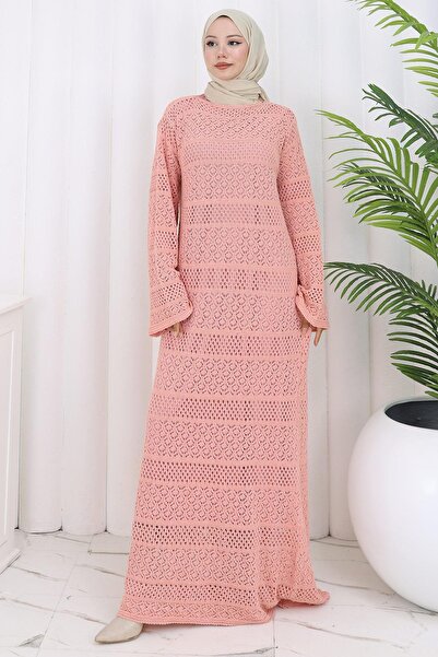 hafsamina Φόρεμα με επένδυση ανοιχτόχρωμο Dusty Rose HM2841