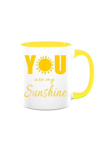 OEM Cană personalizată cu mesajul „ești soarele meu”, Betaprint, albă cu inte...