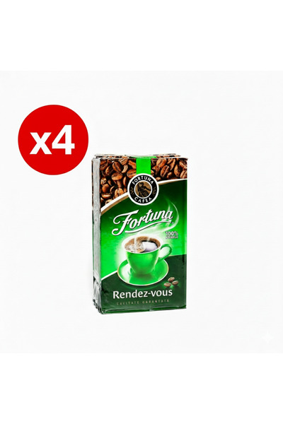 Fortuna Set 4 bucati Cafea Verde 250 g