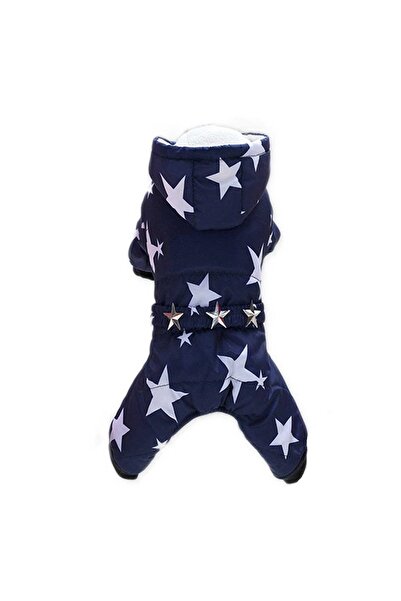 fara marca Geaca pentru catei albastru stelute 2XL 36cm lungime