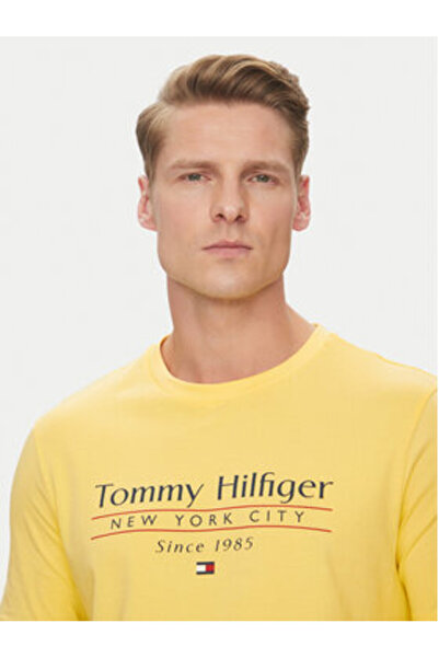 Tommy Hilfiger Ανδρικό T-Shirt MW0MW38621 Κίτρινο