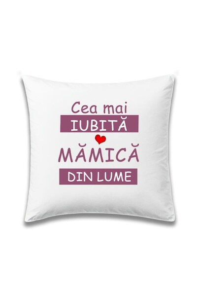 OEM Pernă personalizată cu mesajul „Cea mai iubită mamă din lume”, Betaprint,...