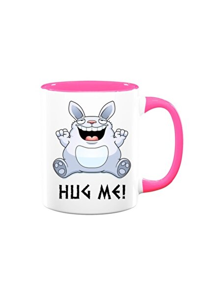 OEM Cană personalizată cu mesaj: „Îmbrățișează-mă, iepure”, Betaprint, albă c...