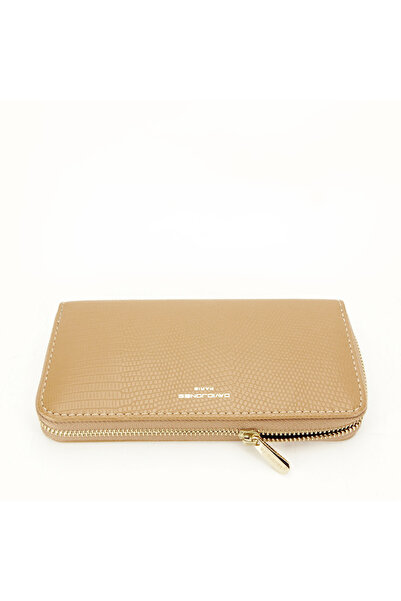 David Jones Women's wallet with reptile print B-P134-510 M0 Camel