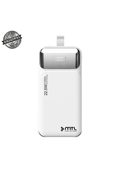 MTL 30000 mAh 22.5W Süper Hızlı Şarj Power Bank - Dijital Ekranlı