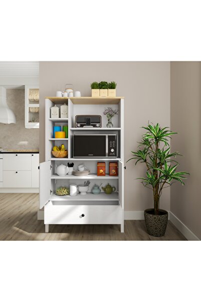 Sakura Ahşap Hunerika Kairo çok amaçlı dolap-Wood Beyaz-Minifiks Bağlantılı