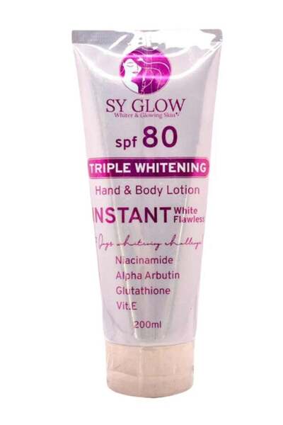 Sy Glow لوشن التبييض الثلاثي لليدين والجسم