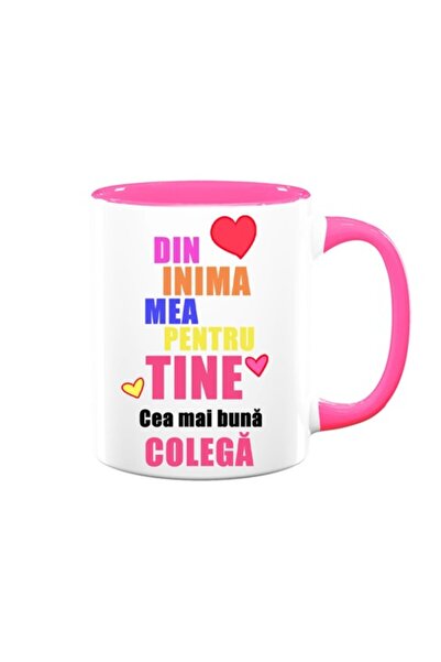 OEM Cană personalizată pentru coleg cu mesajul: „Din inimă pentru tine, cel m...