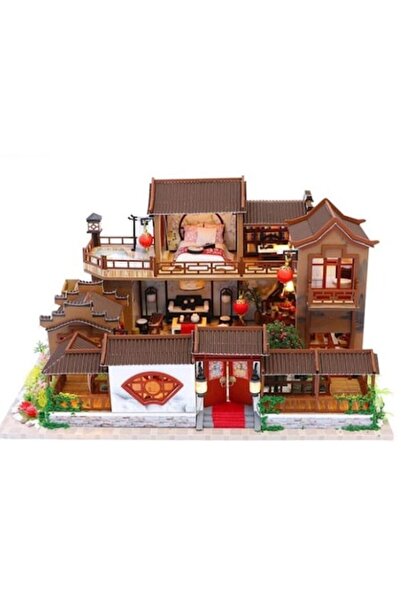 Toy Toy Toy Casă de păpuși Toy-Toys cu mobilier din lemn și lumini LED, 32x24...