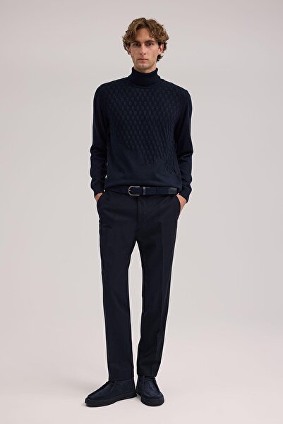 Jakamen Lacivert Regular Fit Kumaş Pantolon