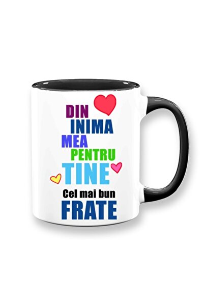 OEM Cană personalizată pentru frate cu mesajul: „Din inima mea pentru tine, c...